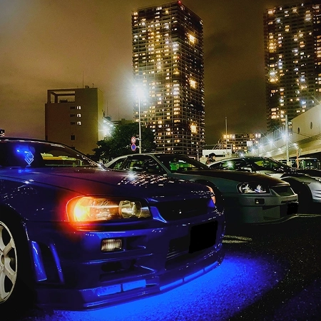 Legendary JDM sports car on a Tokyo night drive